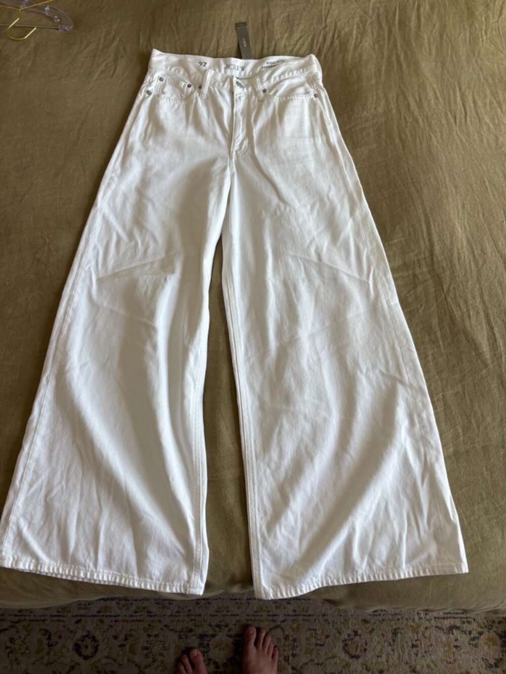 J.Crew Women's High-Rise Superwide-Leg Jeans in White (Style #BX951) - Size 27